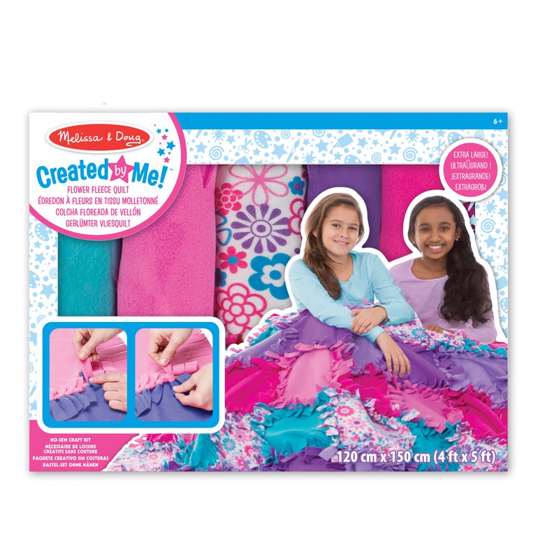 Melissa & Doug kreativno ustvarjanje flis odeja z cvetjem