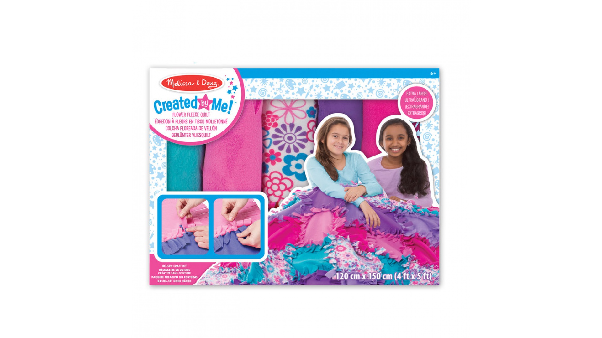 Melissa & Doug creație creativă pătură fleece cu flori