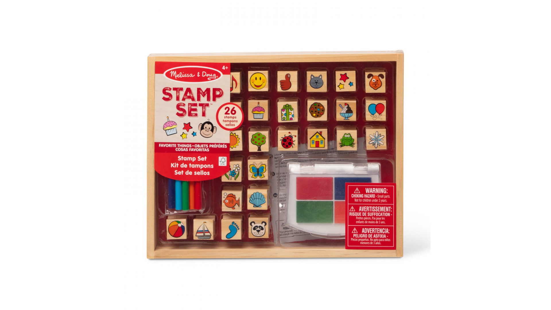 Melissa & Doug Lemn ștampile motive preferate 26 bucăți