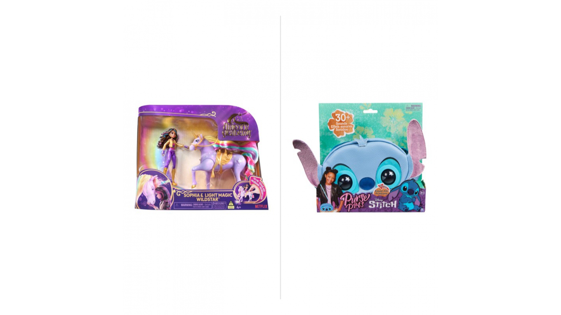 OFERTĂ: Academia Unicornilor figurine Sophia și Wildstar + Purse Pets geantă Stitch GRATUIT