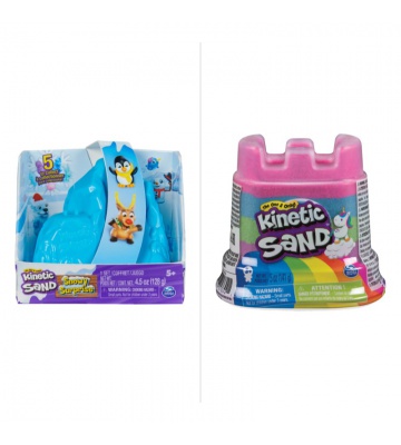 AKCIJA: Kinetic Sand snežni presenečenje + mavrični lončki peska BREZPLAČNO