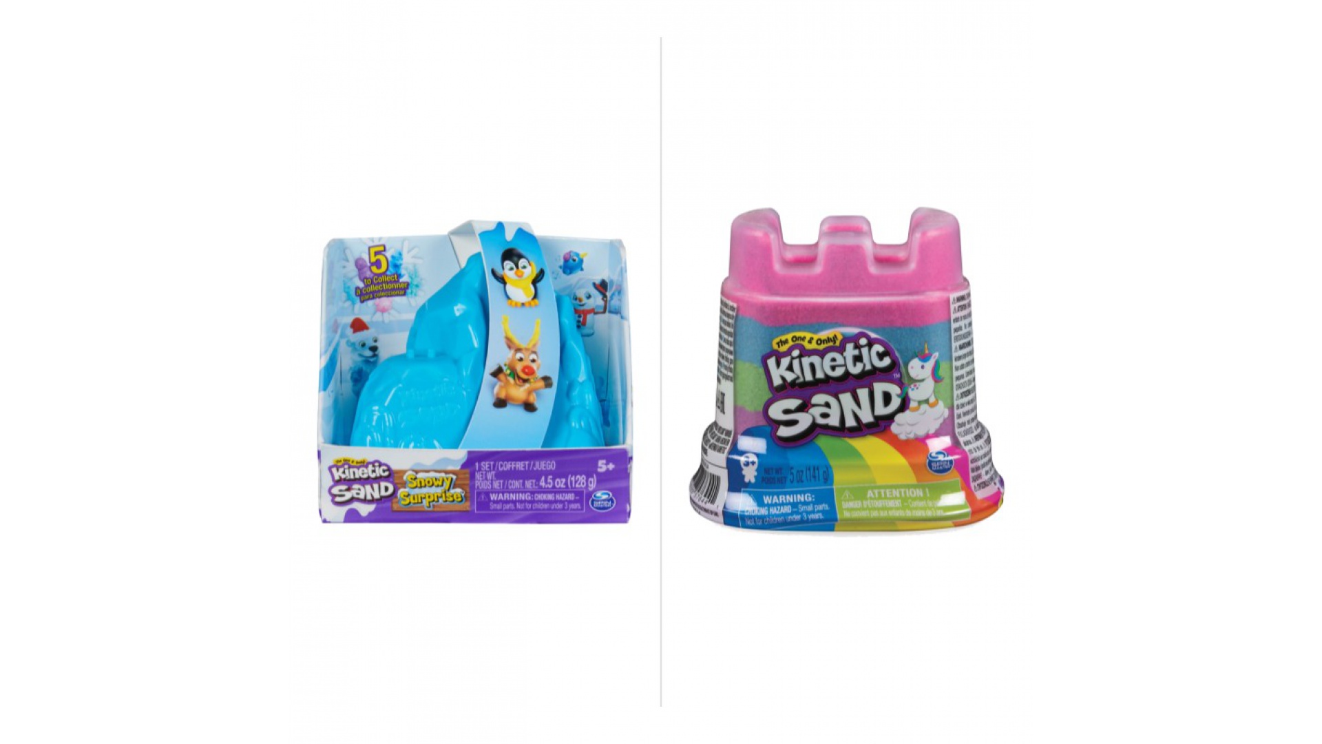 OFERTĂ: Kinetic Sand surpriză de zăpadă + cupe de nisip curcubeu GRATUIT