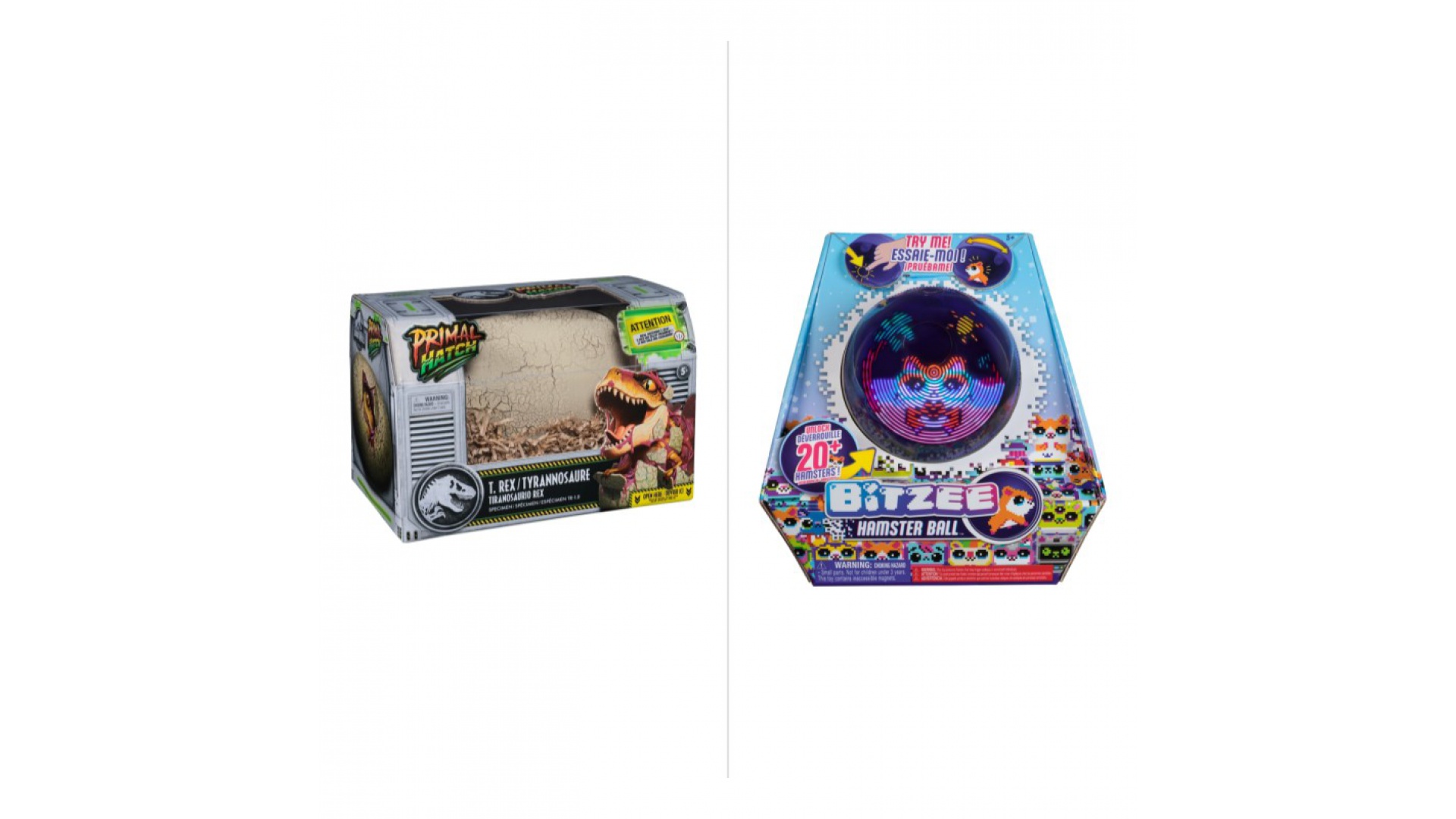 Set avantajos: Primal Hatch Dino interactiv T-Rex + Bitzee hamster în bila cu reducere de 25 %