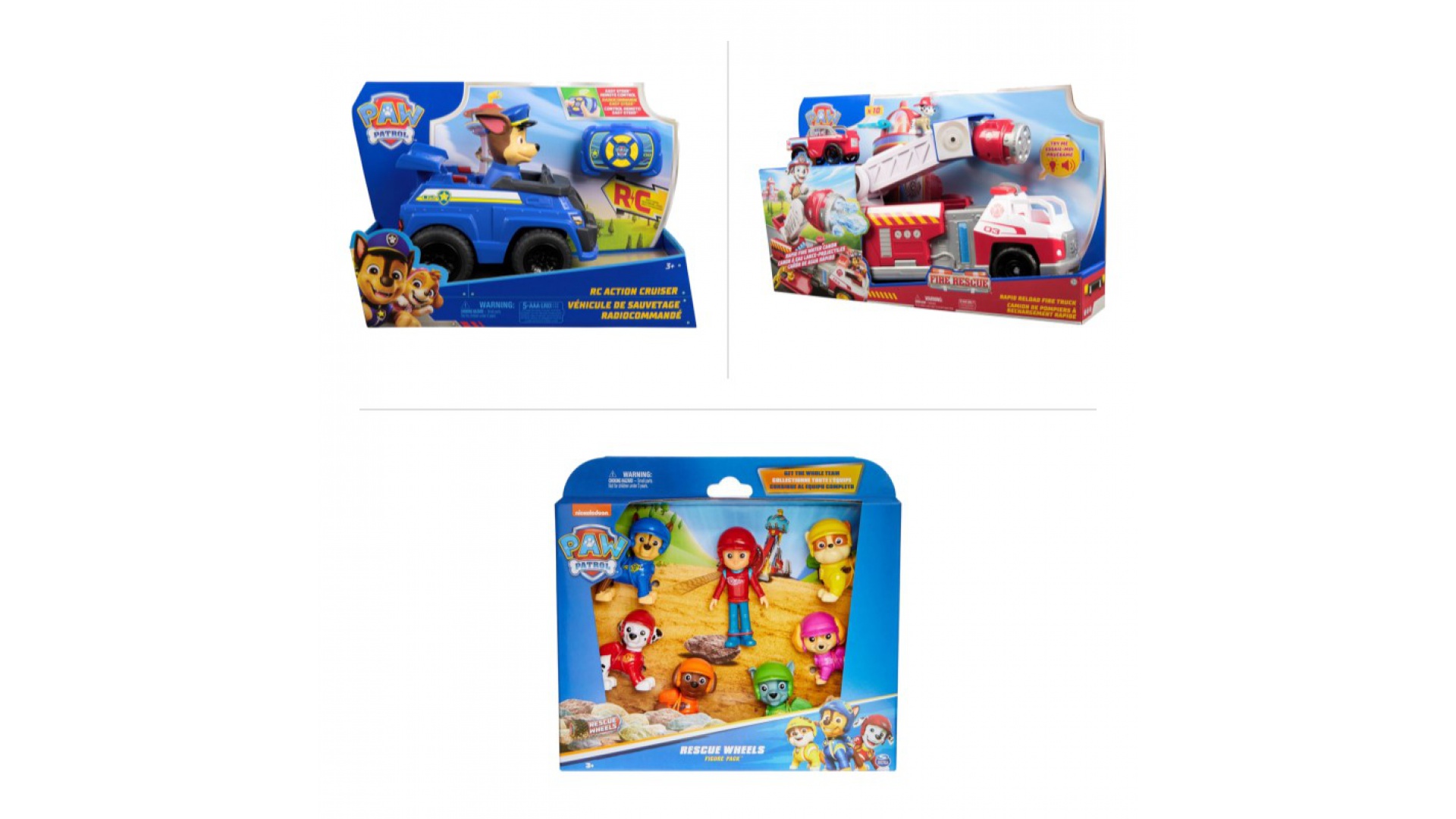 OFERTĂ: vehicul Patrula Cățelușilor Chase + camion de pompieri interactiv + figurine GRATUITE