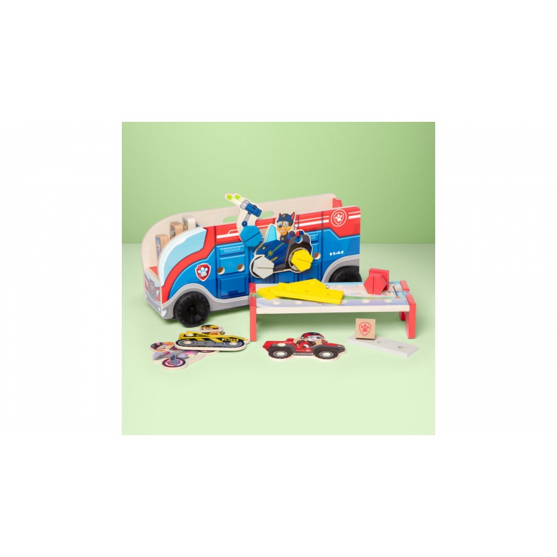 OFERTA: vehículo de rescate de La Patrulla Canina + mochila con accesorios + conejito de peluche GRATIS