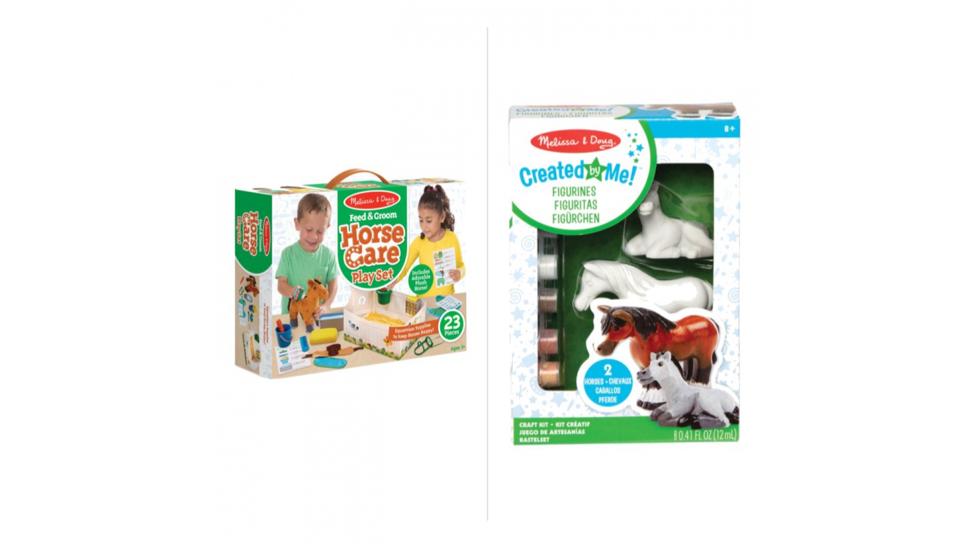 OFERTĂ: Melissa & Doug set cal de pluș în grajd + creație creativă figurine de cai GRATUIT