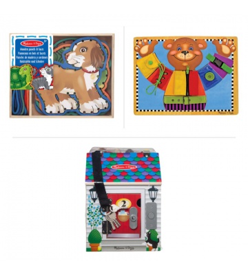 Ugoden komplet: Melissa & Doug Komplet motoričnih spretnosti - 3 izdelki s 25 % popustom