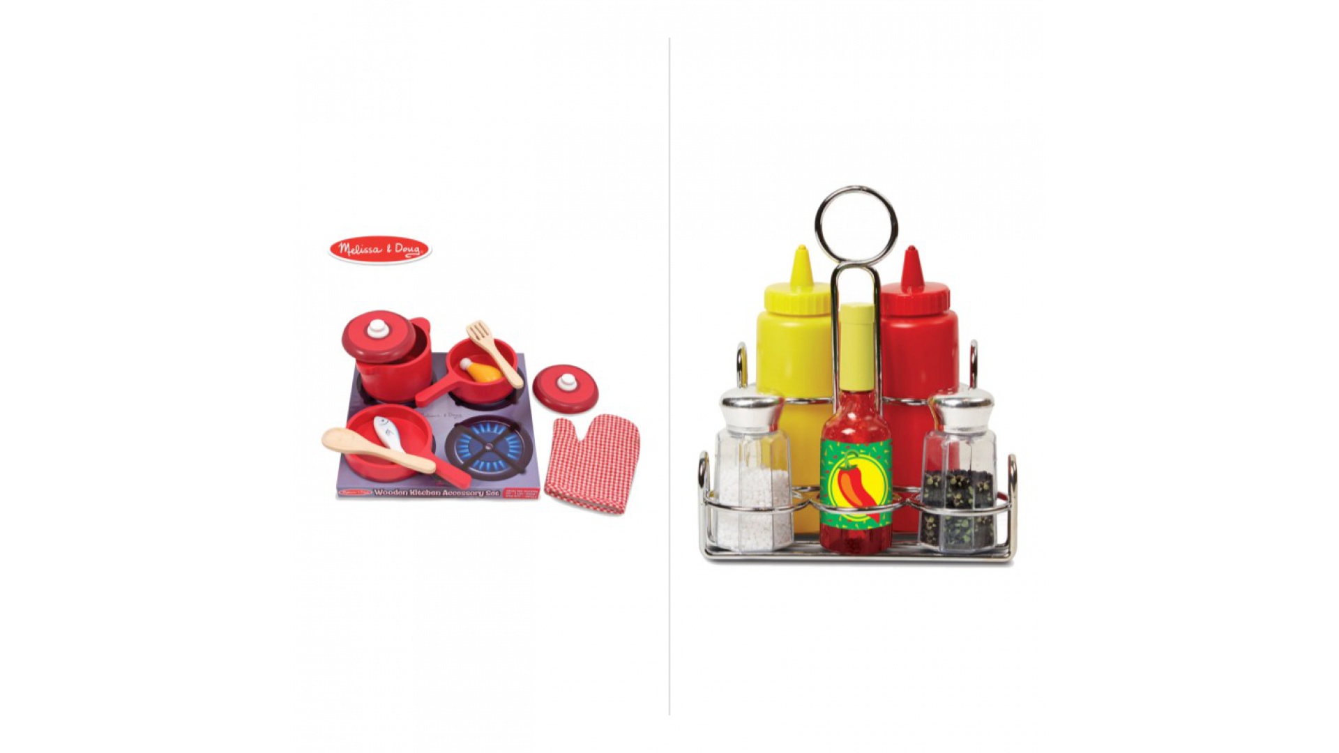 OFERTĂ: Melissa & Doug aragaz de lemn și vase pentru bucătăria pentru copii + set de condimente GRATUIT