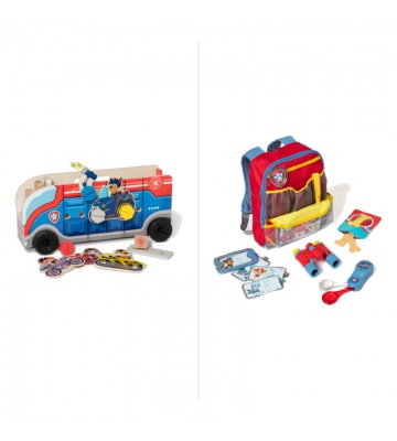 AKTION: Melissa & Doug hölzernes Rettungsfahrzeug Paw Patrol + Rucksack mit Zubehör GRATIS