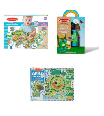 AKCIJA: Melissa & Doug interaktivna miza džungle + daljnogled s kompasom + sestavljanka BREZPLAČNO
