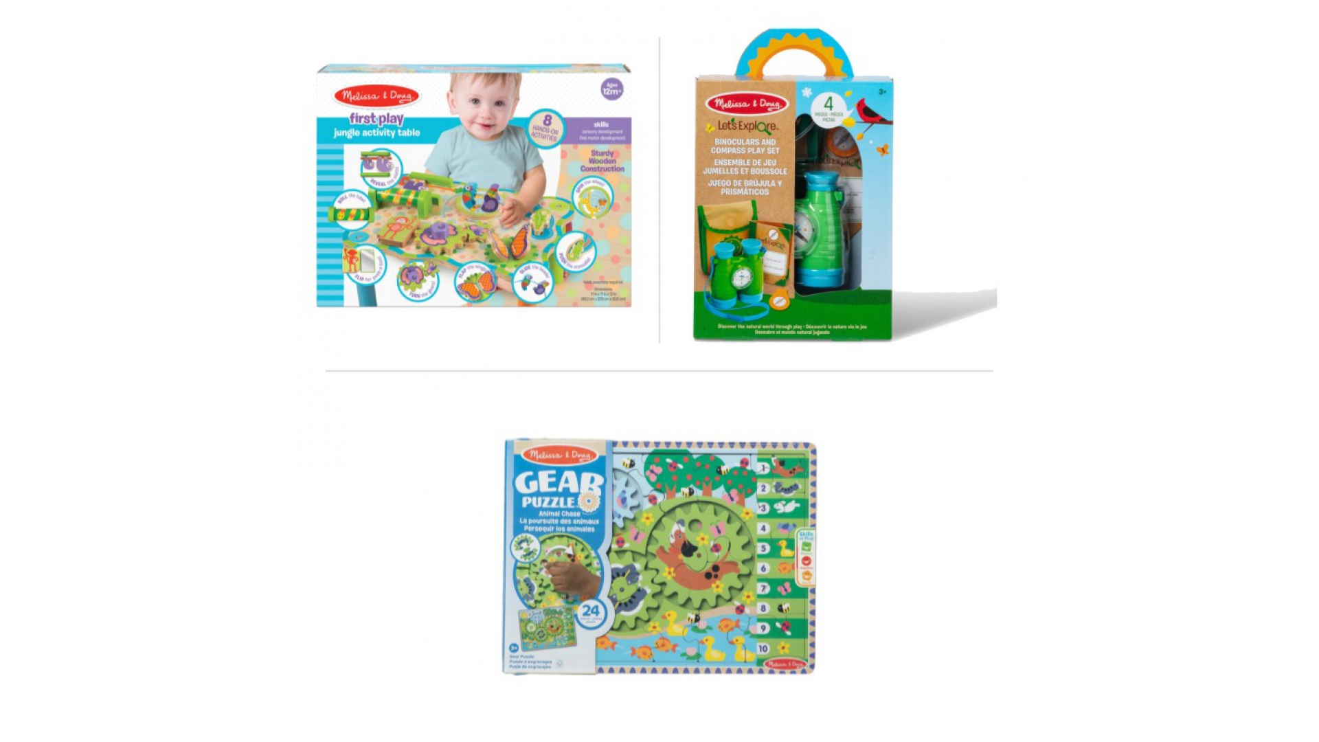 OFERTĂ: Melissa & Doug măsuță interactivă junglă + binoclu cu busolă + puzzle GRATUIT