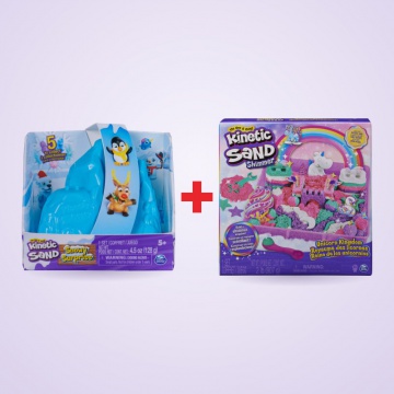 Vorteilspaket: Kinetic Sand Schneewunder + Einhornreich-Set mit 25 % Rabatt