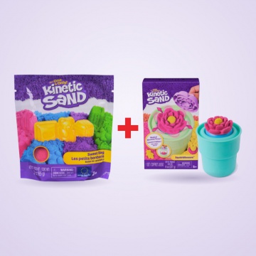 Ugoden komplet: Kinetic Sand bonbon pakiranje + razvijajoči se popki s 25 % popustom