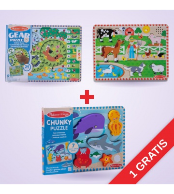 OFFERTA: Melissa & Doug puzzle in legno con effetti 2 + 1 GRATIS