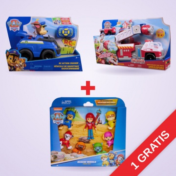 OFFERTA: veicolo Paw Patrol Chase + camion dei pompieri interattivo + personaggi GRATIS
