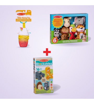 Set avantageux : Melissa & Doug Bubble Tea + marionnettes safari + Blockables avec 25 % de réduction