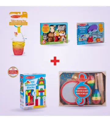 Sparset: Melissa & Doug Baby maxi sæt - 5 produkter med 25% rabat