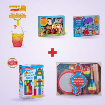 Výhodný set: Melissa & Doug Baby maxi set - 5 produktů se slevou 25 %