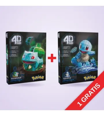 ACTIE: Pokémon Bulbasaur 3D puzzel + Pokémon Squirtle 3D puzzel GRATIS