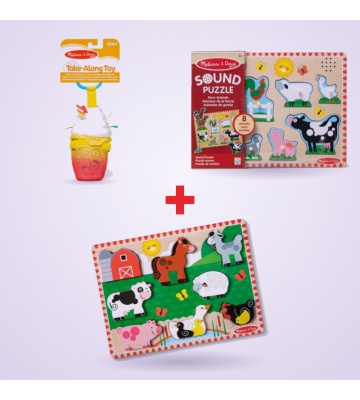 Ensemble avantageux : Melissa & Doug Bubble Tea + puzzle avec effets + puzzle animaux avec 25 % de réduction
