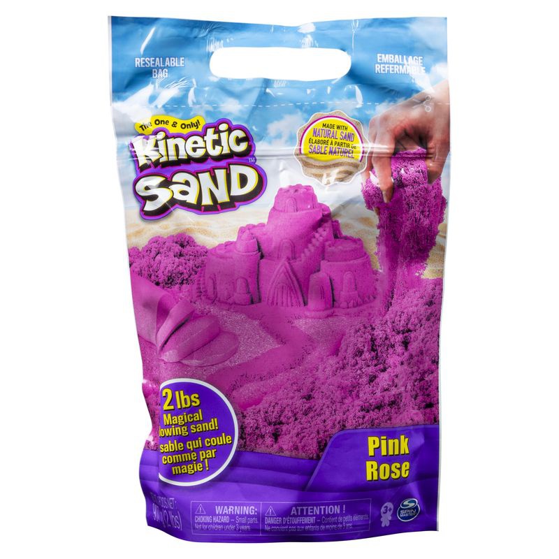 Kinetic Sand förpackning med rosa sand 0,9 kg