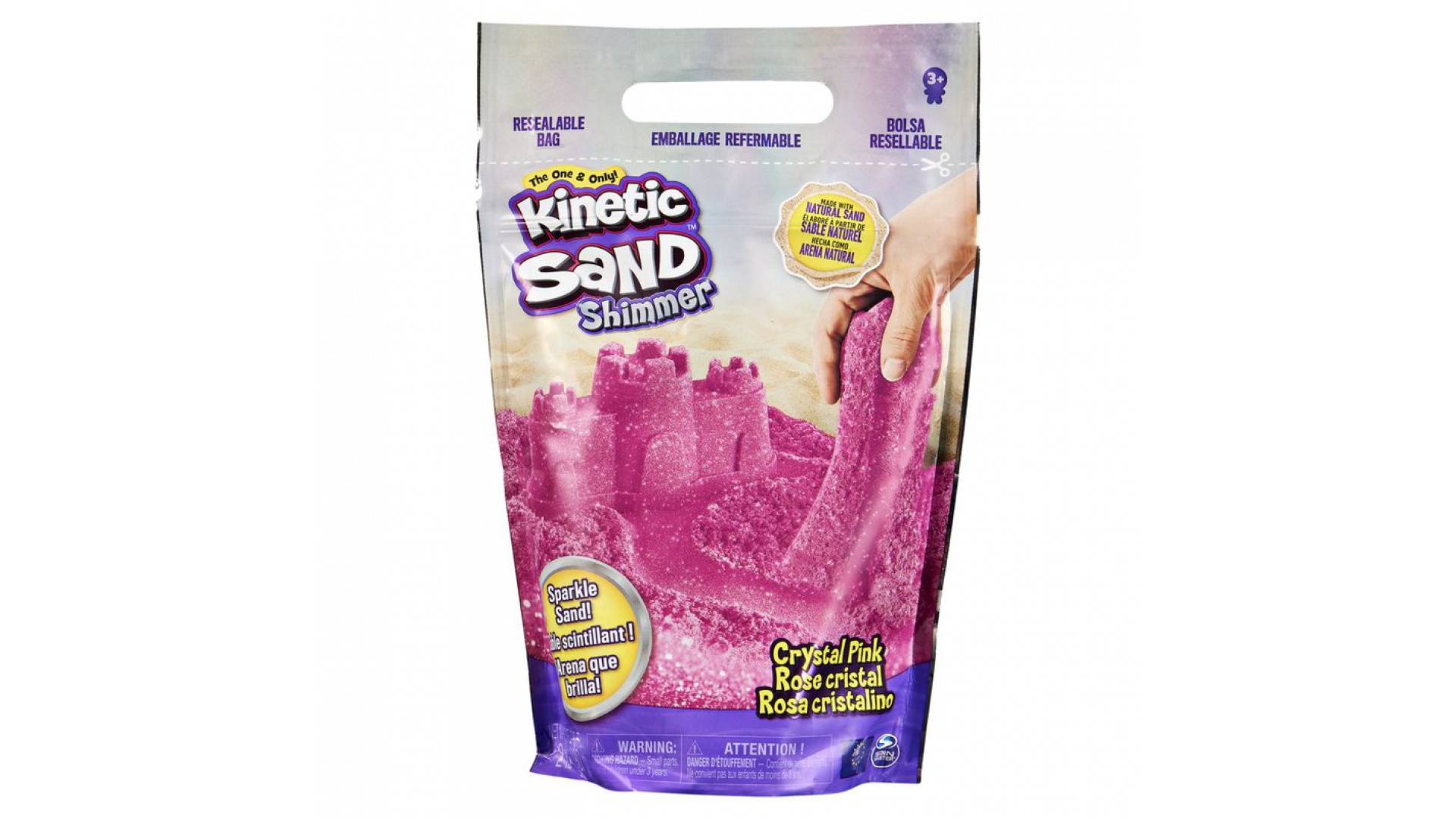 Levně Kinetic Sand balení třpytivého růžového písku 0,9 kg