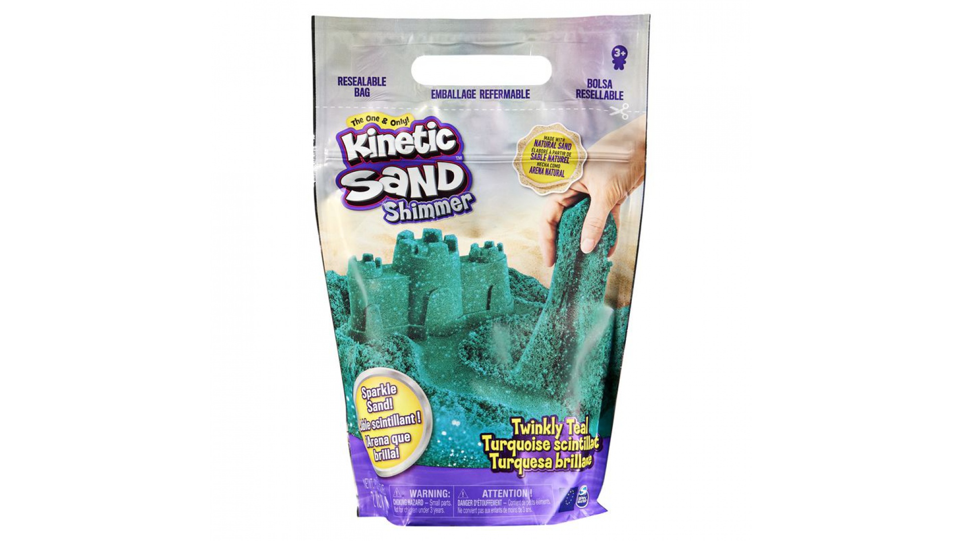 Levně Kinetic Sand balení třpytivého modrozeleného písku 0,9 kg