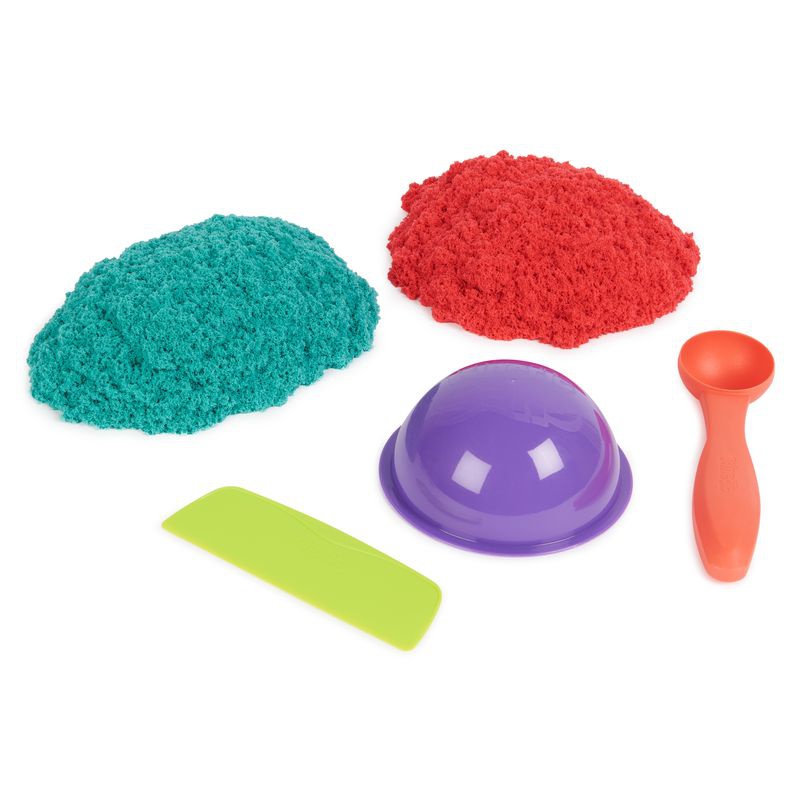 Kinetic Sand modellering set med verktyg