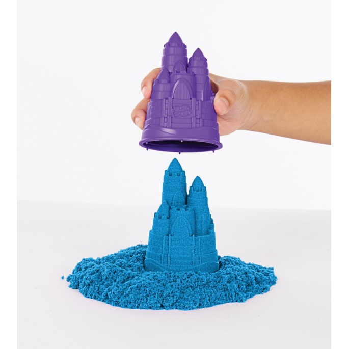 Kinetic Sand låda med underlag blå