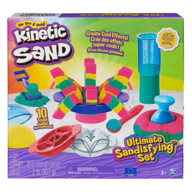 Kinetic Sand ultimata sandsats med verktyg