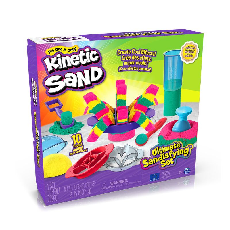Kinetic Sand ultimata sandsats med verktyg