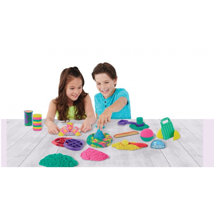 Kinetic Sand ultimata sandsats med verktyg