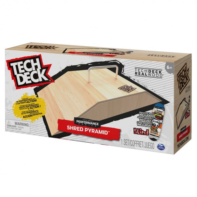 Tech Deck dřevěná rampa s fingerboardem