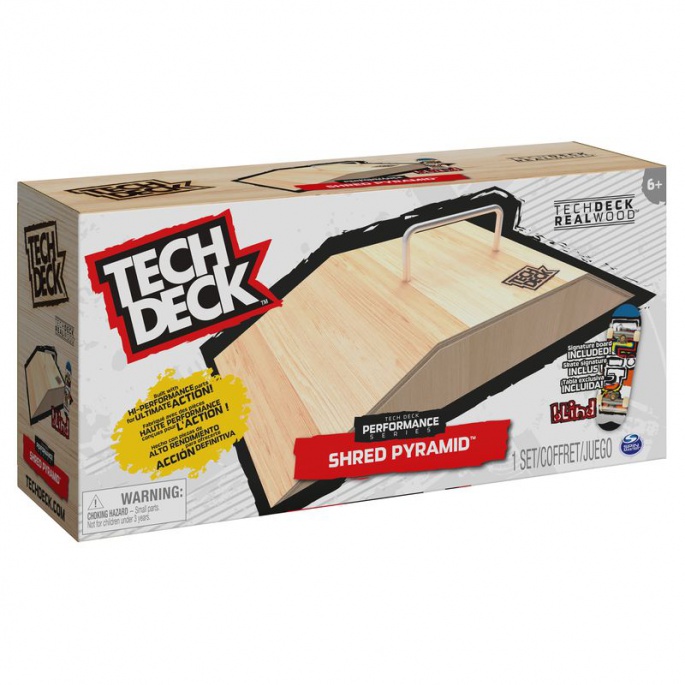 Tech Deck dřevěná rampa s fingerboardem