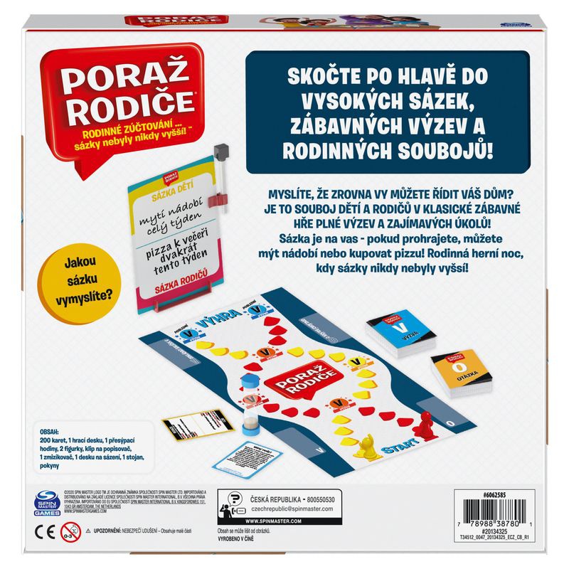 Spin Master Games společenská hra Poraž rodiče - česká verze