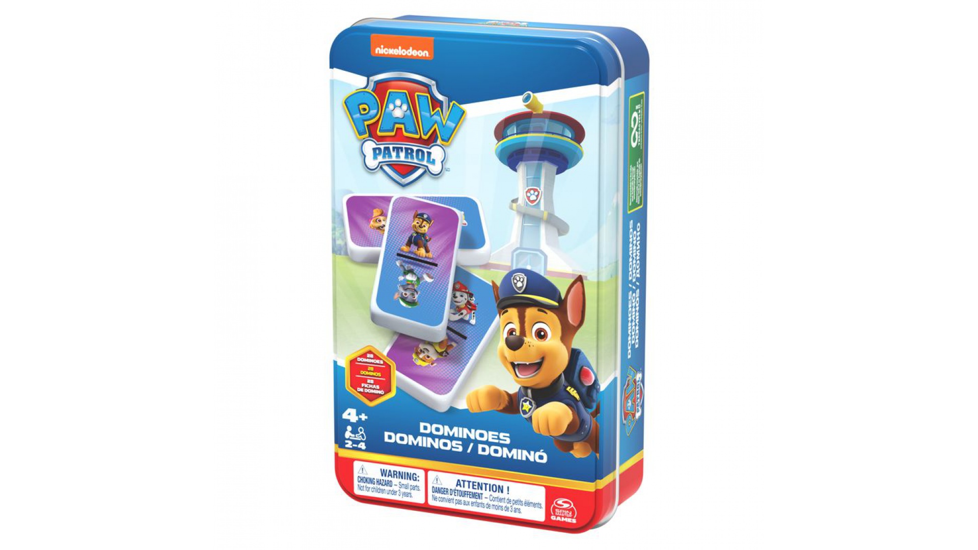 Spin Master Games Labková patrola domino v plechovej krabičke