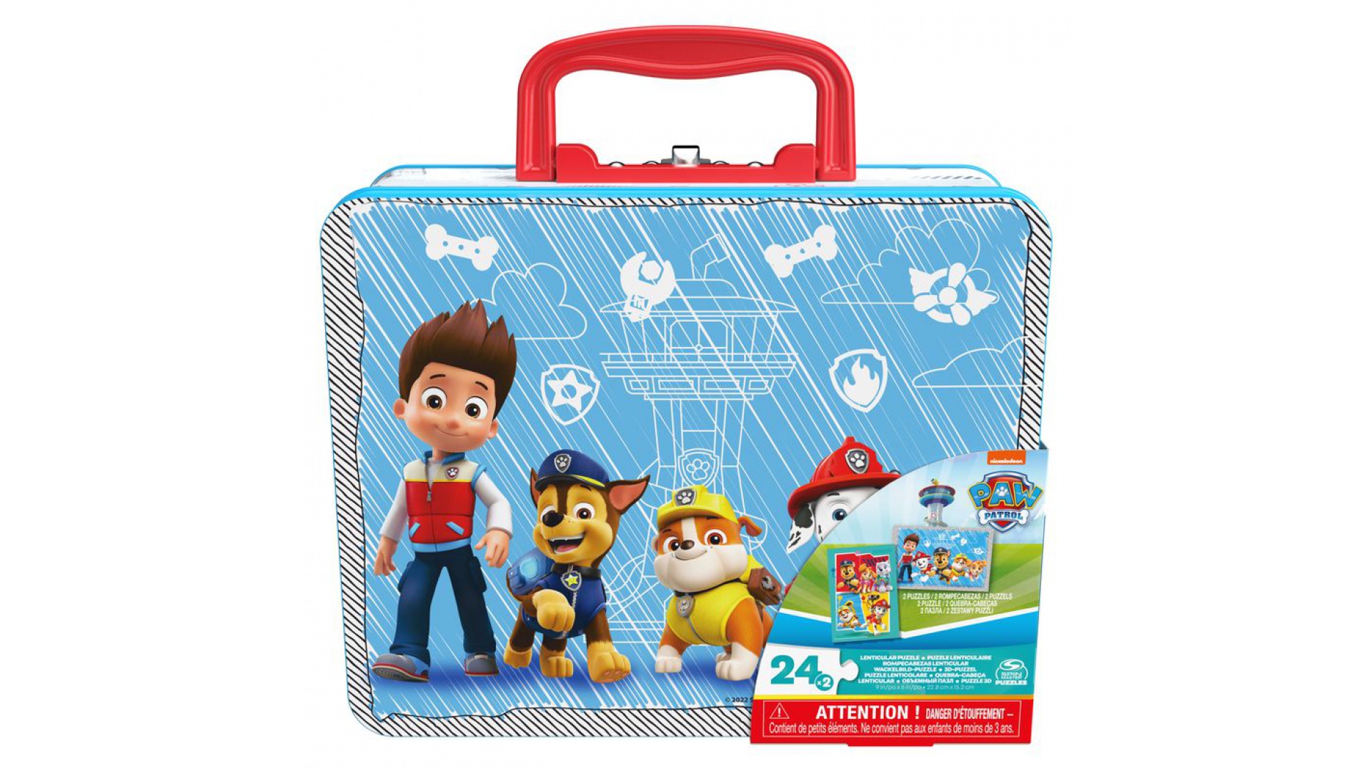 Spin Master Games Labková patrola puzzle v plechovej krabičke