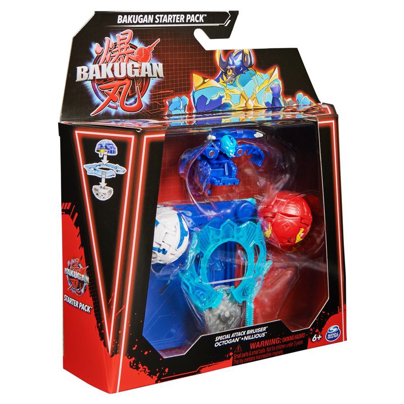 Bakugan startovací sada speciální útok S6 Bruiser, Nillious, Octogan