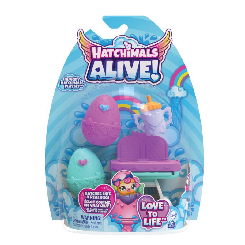 Hatchimals hrací set s krmicí židlí pro zvířátka
