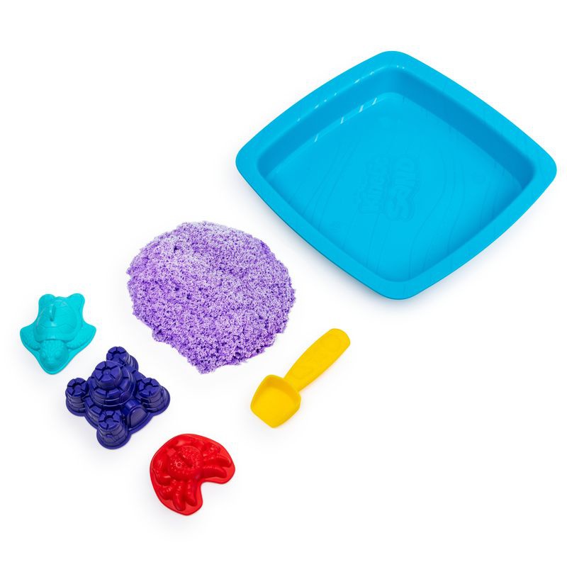 Kinetic Sand písečný zámek s podložkou fialový