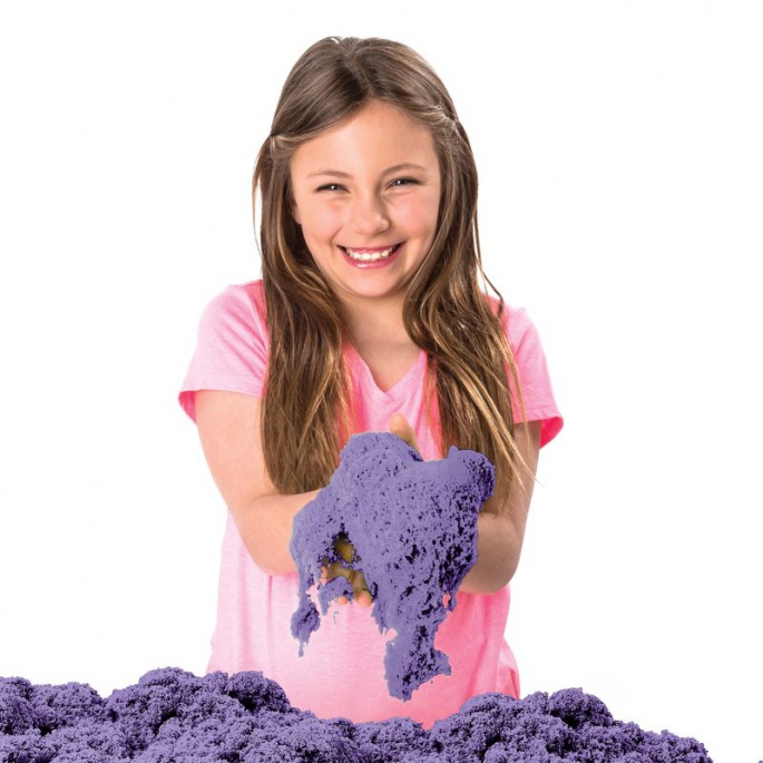 Kinetic Sand písečný zámek s podložkou fialový