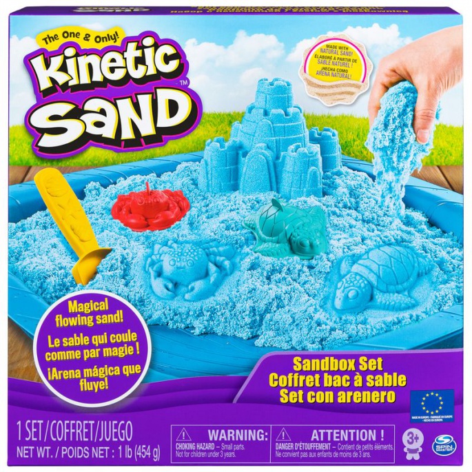 Kinetic Sand písečný zámek s podložkou modrý