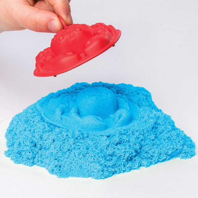 Kinetic Sand písečný zámek s podložkou modrý