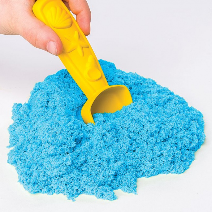 Kinetic Sand písečný zámek s podložkou modrý