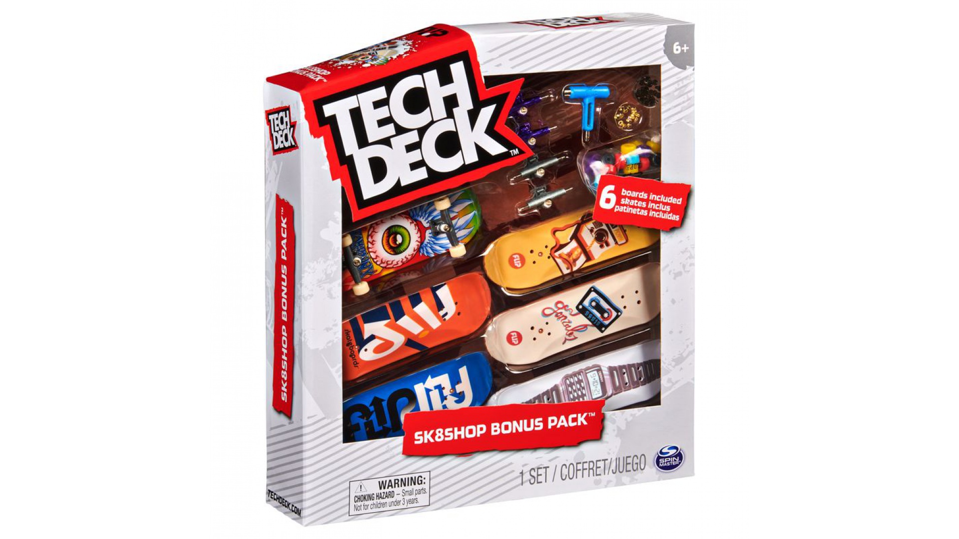 Tech Deck skateshop 6ks s príslušenstvom Flip