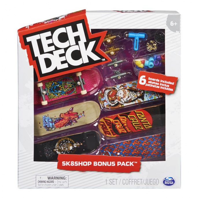 Tech Deck skateshop 6ks s příslušenstvím Santa Cruz