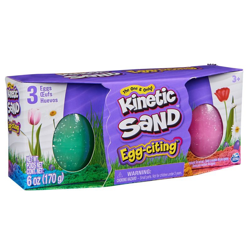 Akce 1+1 Kinetic Sand trojbalení vajíček + Kinetic Sand kelímky tekutého písku navíc