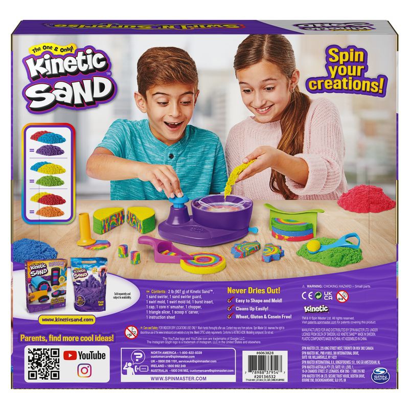 Akce 1+1 Kinetic Sand duhový kolotoč + Kinetic Sand kelímky zeleného tekutého písku navíc