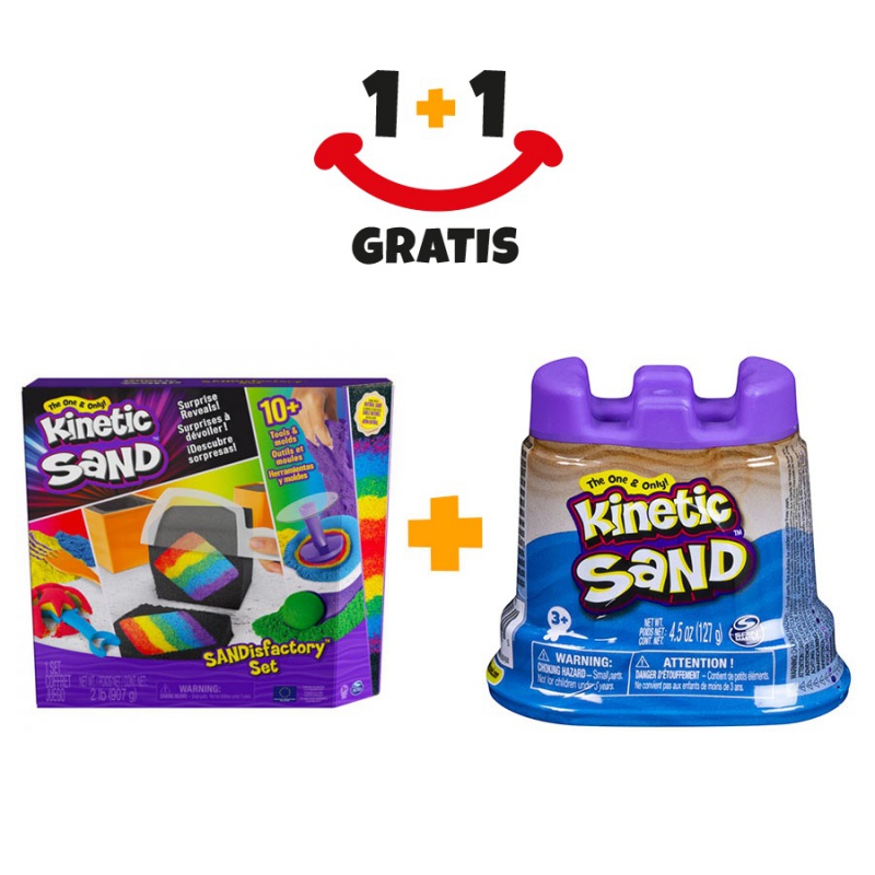 Akce 1+1 Kinetic Sand kreativní dílna + Kinetic Sand kelímky modrého tekutého písku navíc