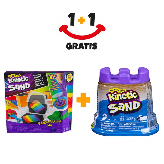 Akce 1+1 Kinetic Sand kreativní dílna + Kinetic Sand kelímky modrého tekutého písku navíc